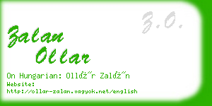 zalan ollar business card